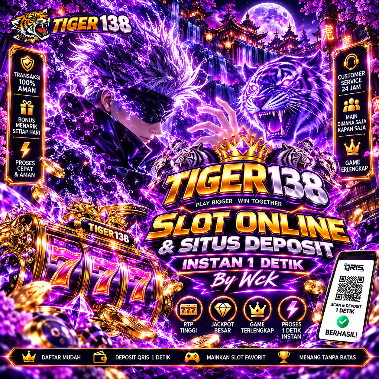 TIGER138 | Pengelola Slot Online & Situs Deposit QRIS Instan 1 Detik Auto Jackpot Bombastis 